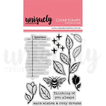 UNIQUELY CREATIVE UNIQUELY CREATIVE BOTANICAL ART JOURNAL CLEAR STAMP SET