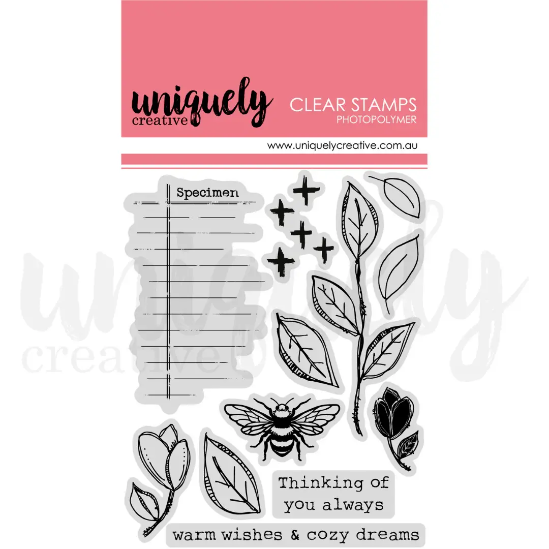 UNIQUELY CREATIVE UNIQUELY CREATIVE BOTANICAL ART JOURNAL CLEAR STAMP SET