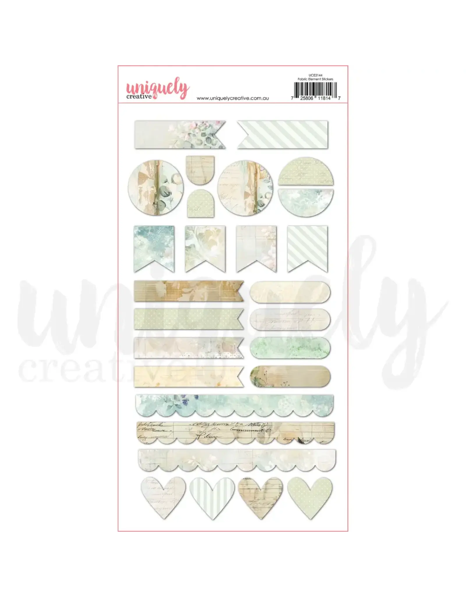 UNIQUELY CREATIVE UNIQUELY CREATIVE FABRIC ELEMENT STICKERS