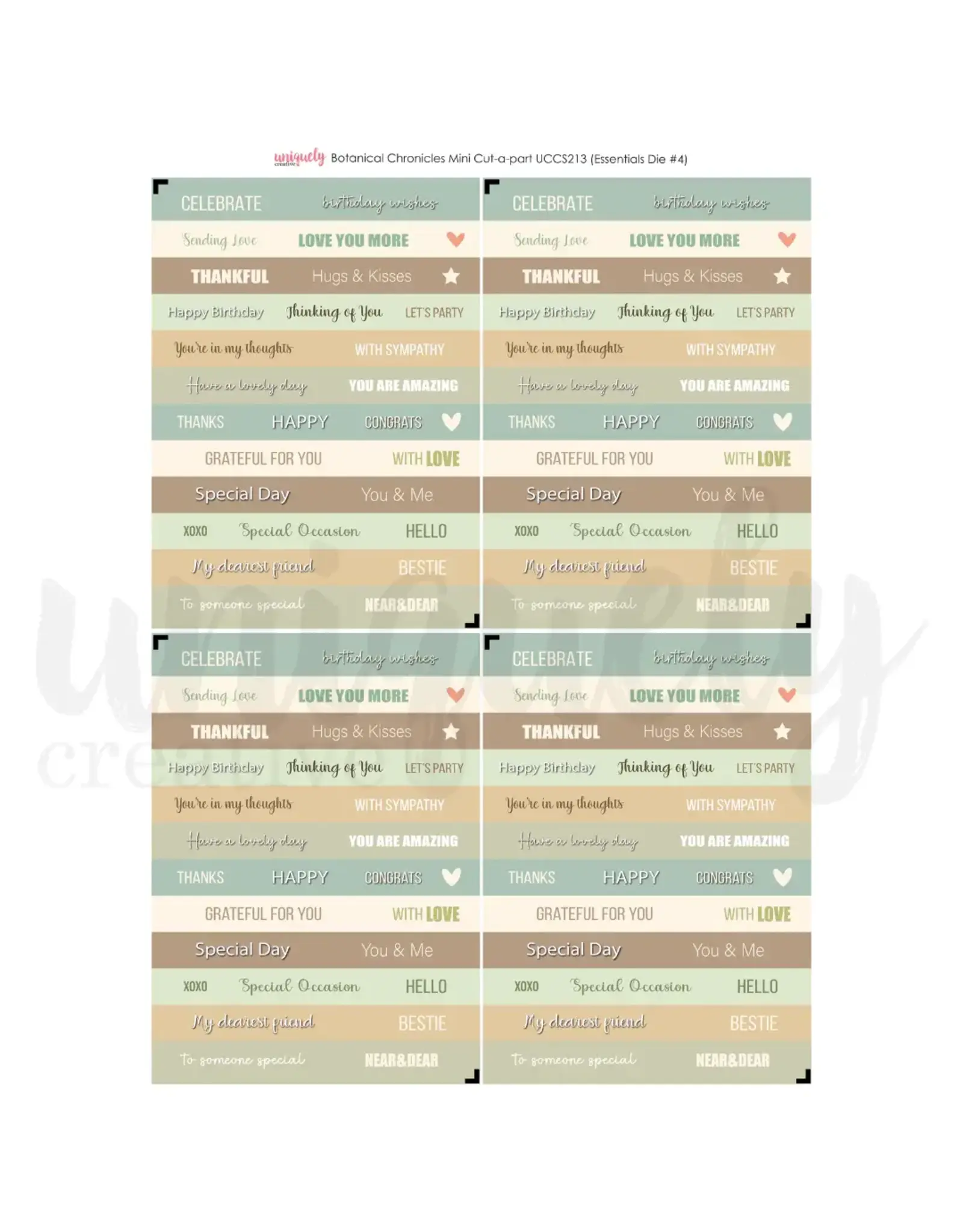 UNIQUELY CREATIVE UNIQUELY CREATIVE BOTANICAL CHRONICLES CUT-A-PARTS