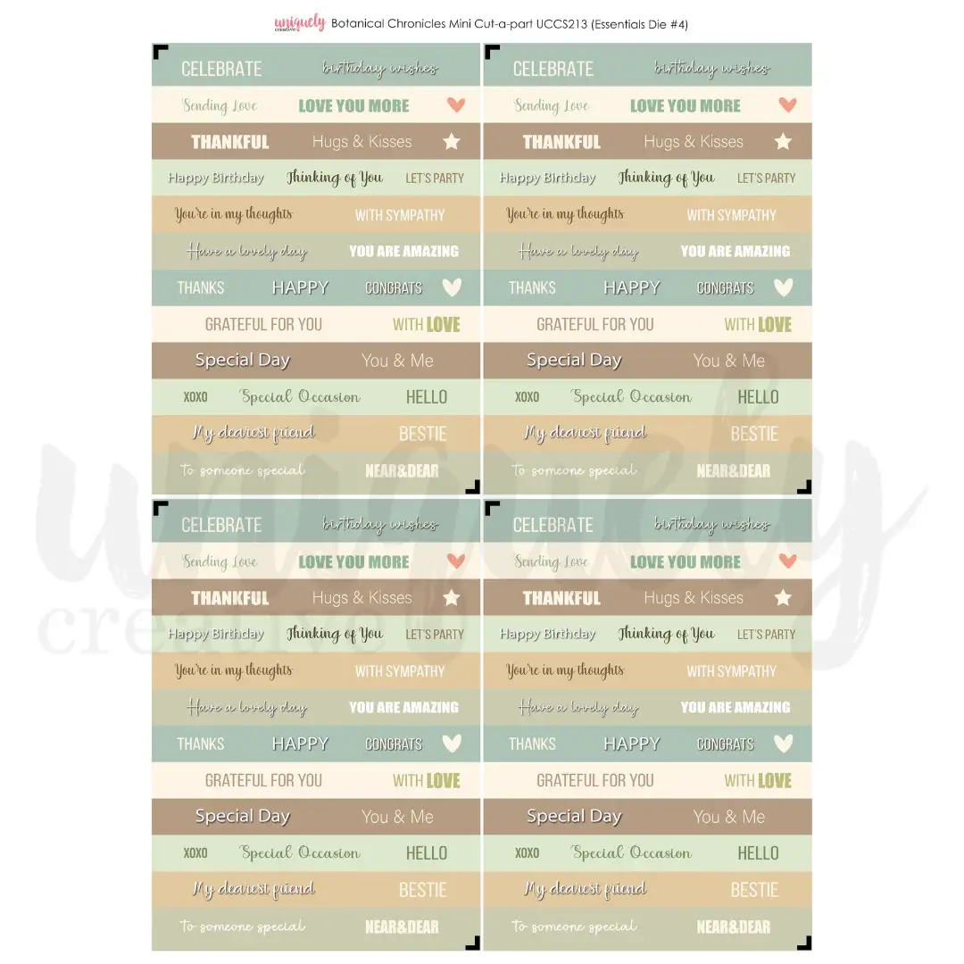 UNIQUELY CREATIVE UNIQUELY CREATIVE BOTANICAL CHRONICLES CUT-A-PARTS