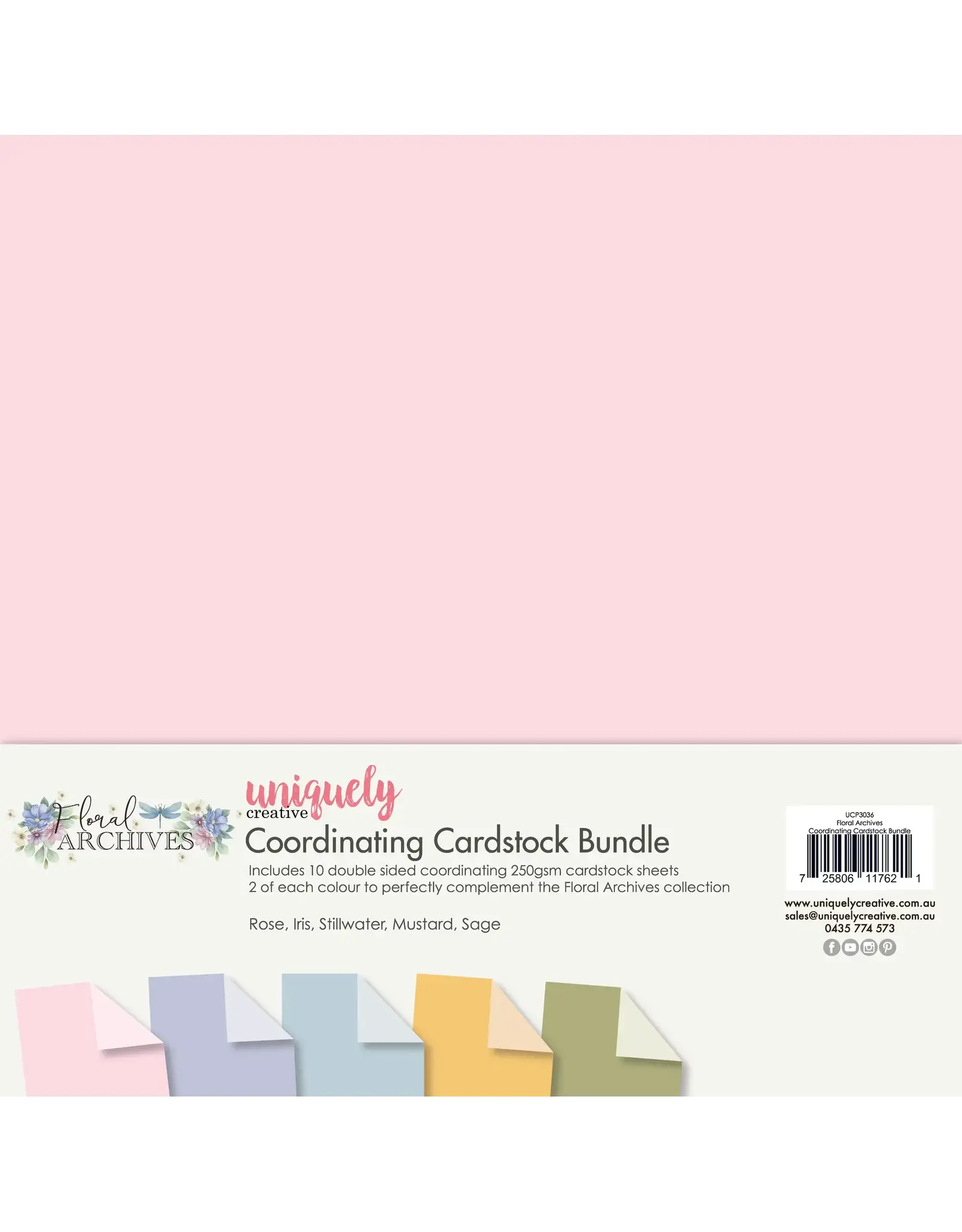 UNIQUELY CREATIVE UNIQUELY CREATIVE FLORAL ARCHIVES 12x12 CARDSTOCK BUNDLE