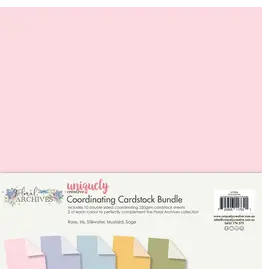UNIQUELY CREATIVE UNIQUELY CREATIVE FLORAL ARCHIVES 12x12 CARDSTOCK BUNDLE
