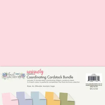 UNIQUELY CREATIVE UNIQUELY CREATIVE FLORAL ARCHIVES 12x12 CARDSTOCK BUNDLE