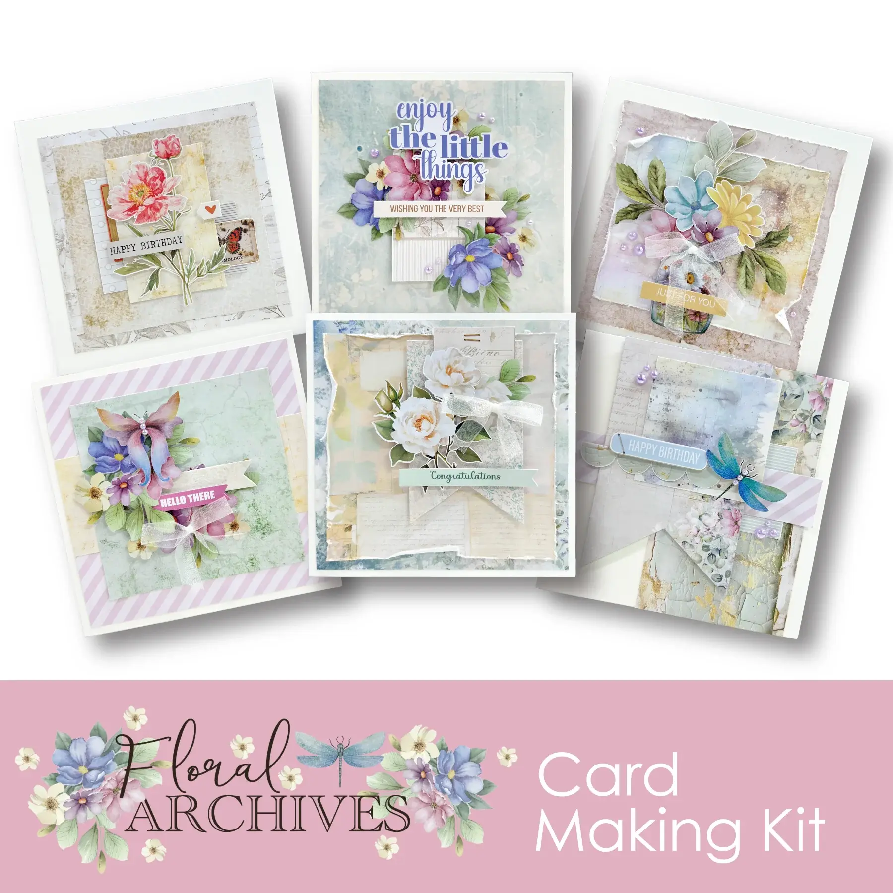 UNIQUELY CREATIVE UNIQUELY CREATIVE FLORAL ARCHIVES CARD MAKING KIT