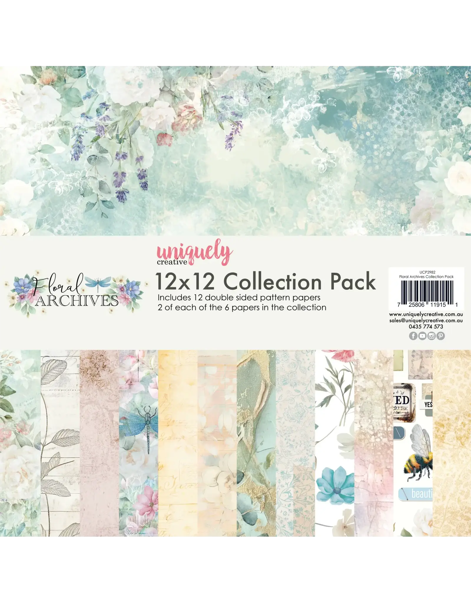 UNIQUELY CREATIVE UNIQUELY CREATIVE FLORAL ARCHIVES 12x12 COLLECTION PACK
