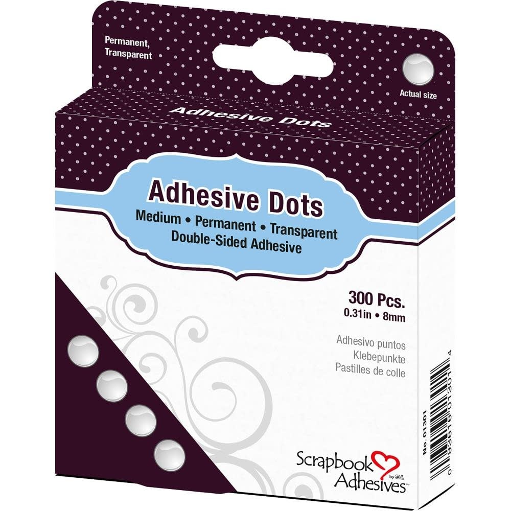 3L SCRAPBOOK ADHESIVES MEDIUM PERMANENT TRANSPARENT ADHESIVE DOTS