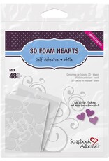 3L SCRAPBOOK ADHESIVES WHITE 3D FOAM HEARTS