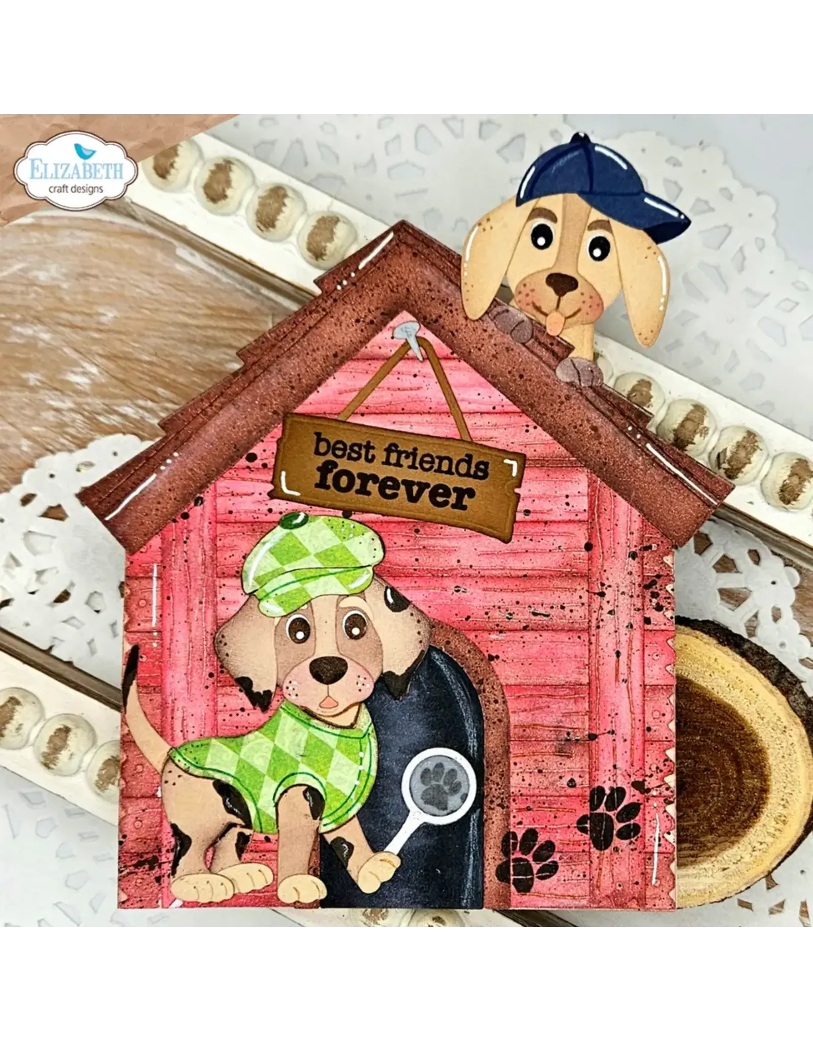 ELIZABETH CRAFT DESIGNS ELIZABETH CRAFT DESIGNS CUTE & WHIMSICAL DOG DAYS SENTIMENTS CLEAR STAMP SET