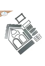 ELIZABETH CRAFT DESIGNS ELIZABETH CRAFT DESIGNS CUTE & WHIMSICAL DOG DAYS DOG HOUSE BUILD A BOOK DIE SET