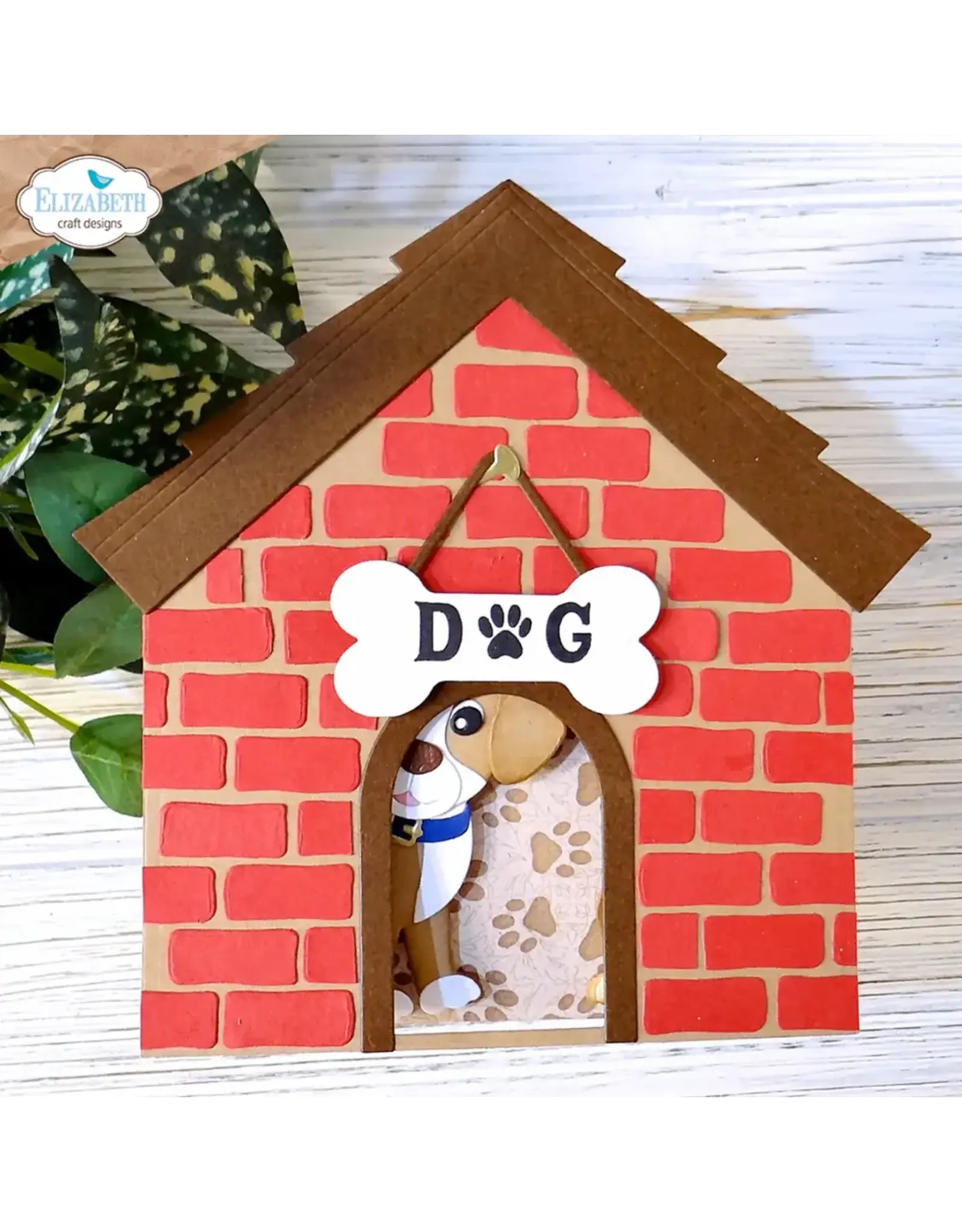 ELIZABETH CRAFT DESIGNS ELIZABETH CRAFT DESIGNS CUTE & WHIMSICAL DOG DAYS DOG HOUSE BUILD A BOOK DIE SET