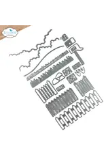 ELIZABETH CRAFT DESIGNS ELIZABETH CRAFT DESIGNS CUTE & WHIMSICAL DOG DAYS GARDEN EDGES AND FENCE DIE SET