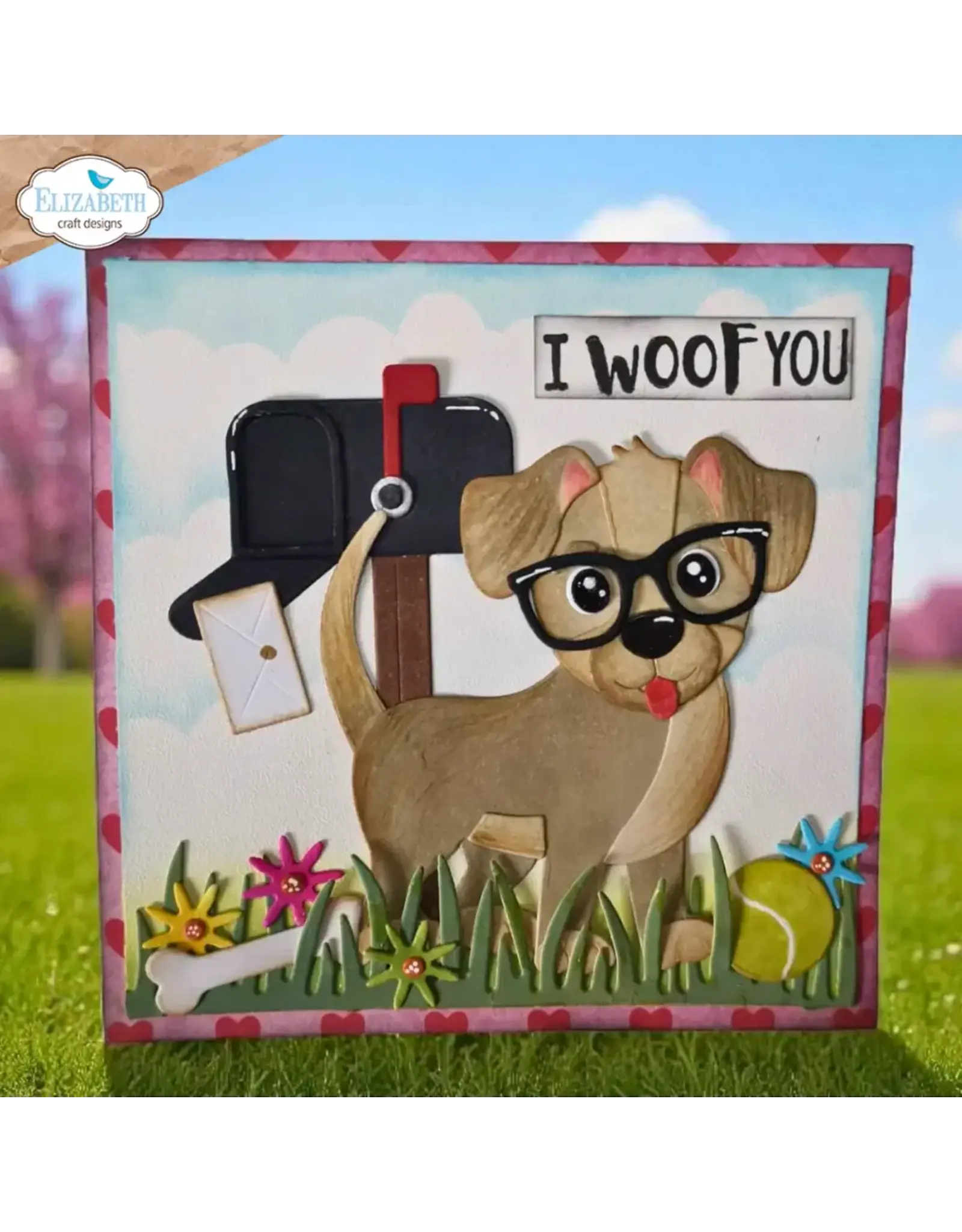 ELIZABETH CRAFT DESIGNS ELIZABETH CRAFT DESIGNS CUTE & WHIMSICAL DOG DAYS GARDEN EDGES AND FENCE DIE SET