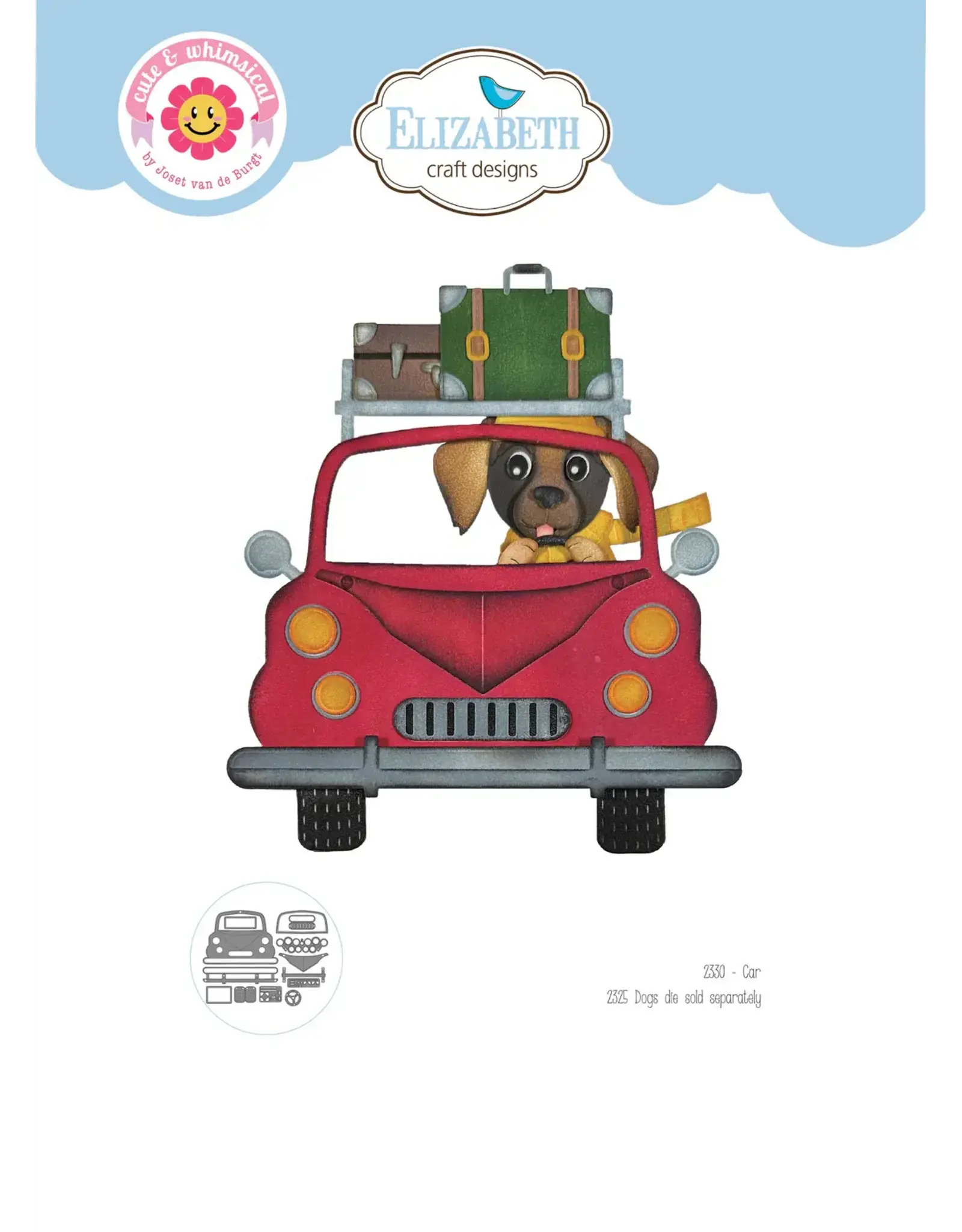 ELIZABETH CRAFT DESIGNS ELIZABETH CRAFT DESIGNS CUTE & WHIMSICAL DOG DAYS CAR DIE SET