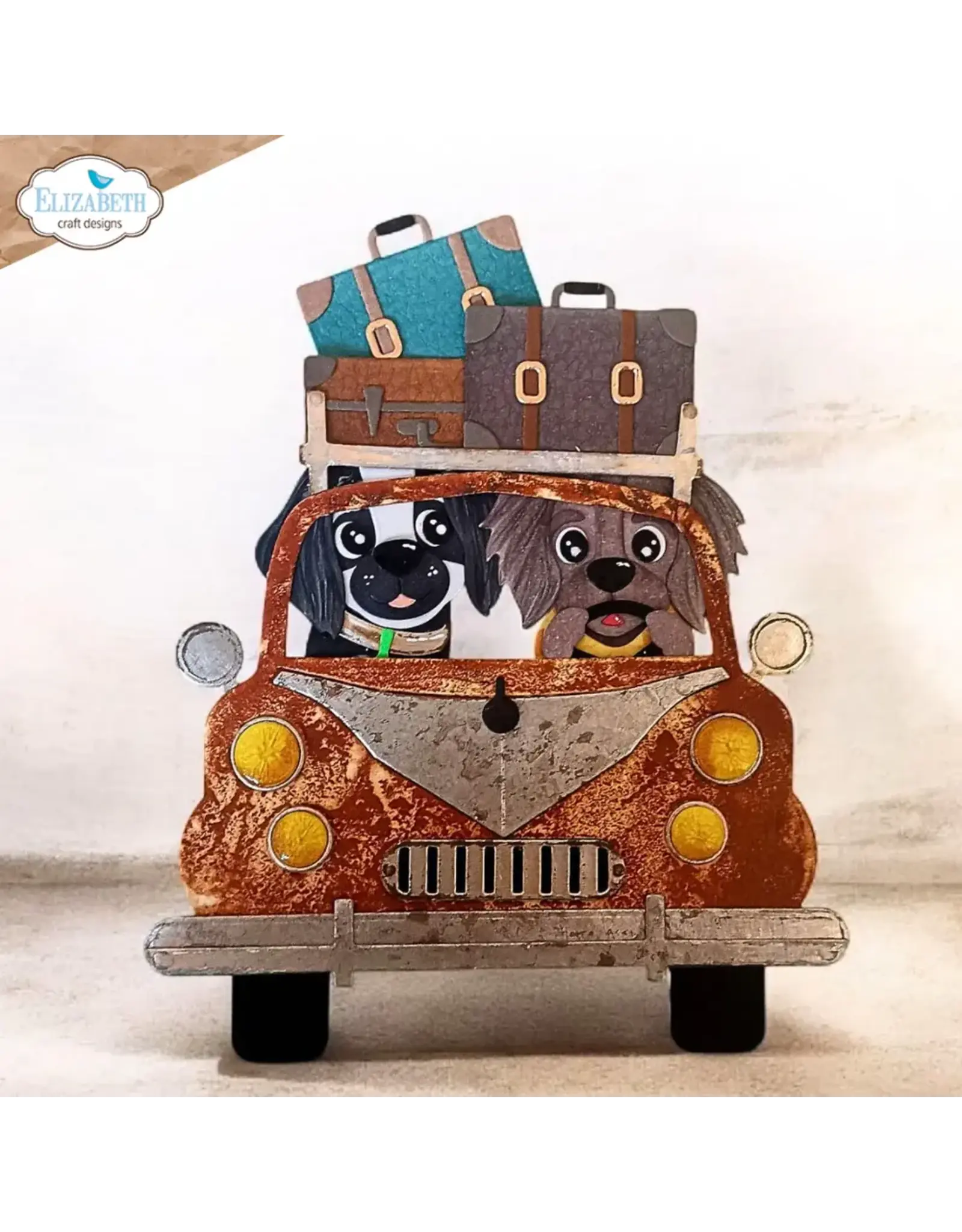 ELIZABETH CRAFT DESIGNS ELIZABETH CRAFT DESIGNS CUTE & WHIMSICAL DOG DAYS CAR DIE SET