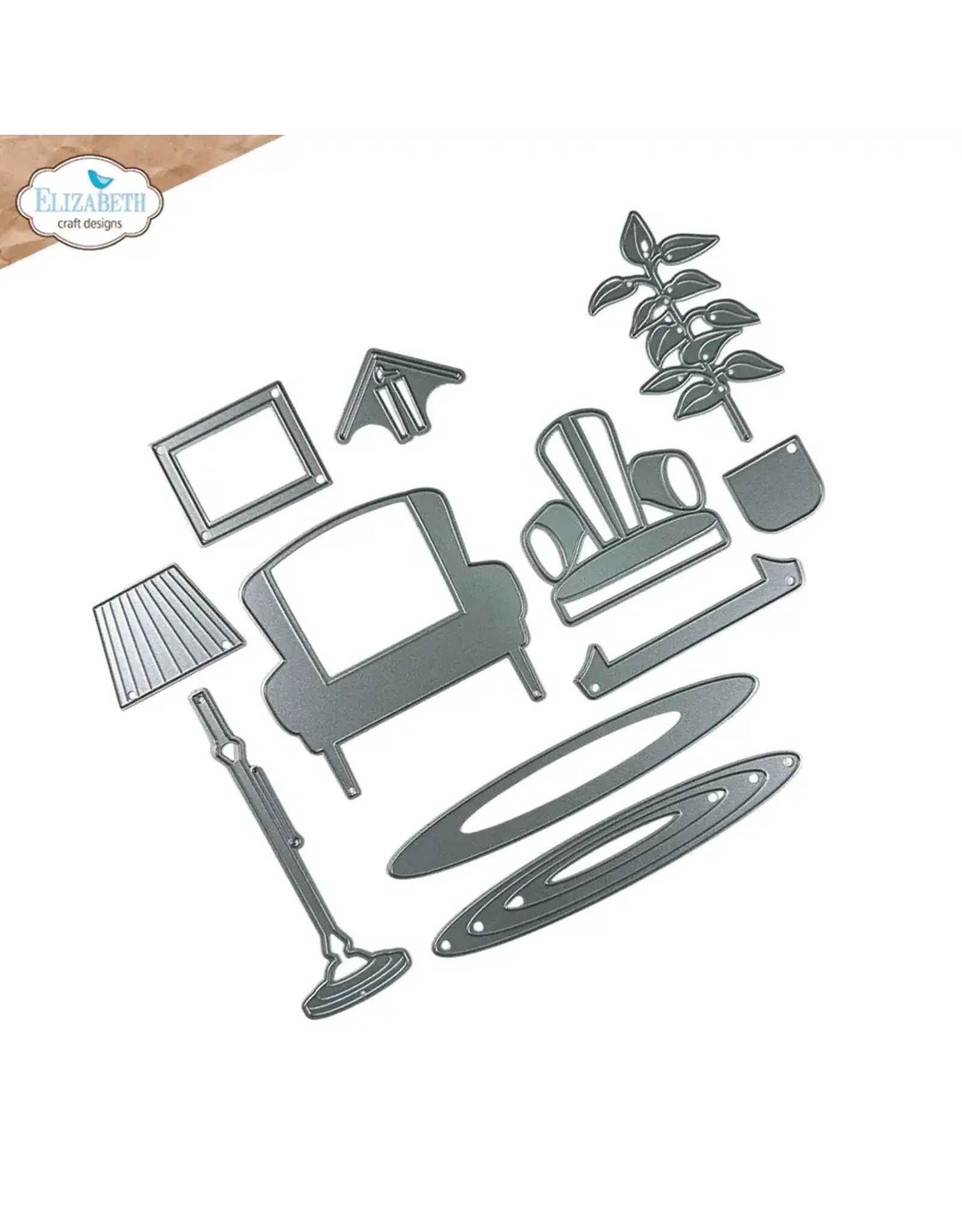 ELIZABETH CRAFT DESIGNS ELIZABETH CRAFT DESIGNS CUTE & WHIMSICAL DOG DAYS LIVING ROOM DIE SET