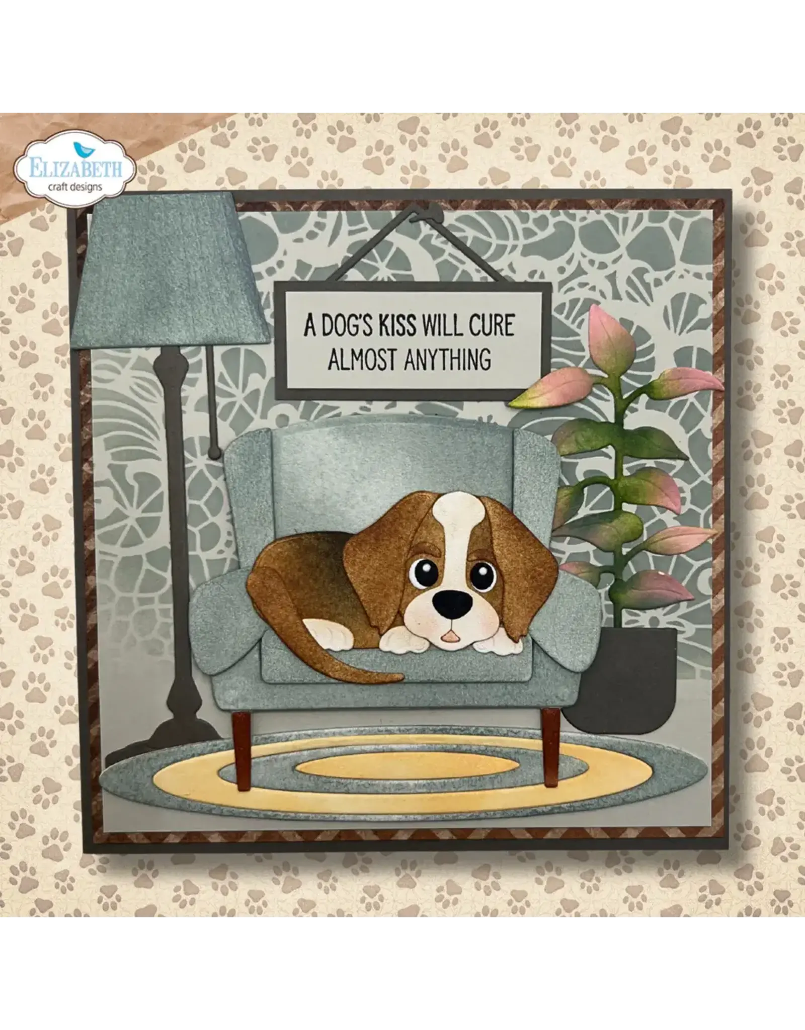 ELIZABETH CRAFT DESIGNS ELIZABETH CRAFT DESIGNS CUTE & WHIMSICAL DOG DAYS LIVING ROOM DIE SET