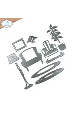 ELIZABETH CRAFT DESIGNS ELIZABETH CRAFT DESIGNS CUTE & WHIMSICAL DOG DAYS LIVING ROOM DIE SET