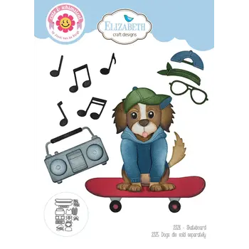 ELIZABETH CRAFT DESIGNS ELIZABETH CRAFT DESIGNS CUTE & WHIMSICAL DOG DAYS SKATEBOARD DIE SET