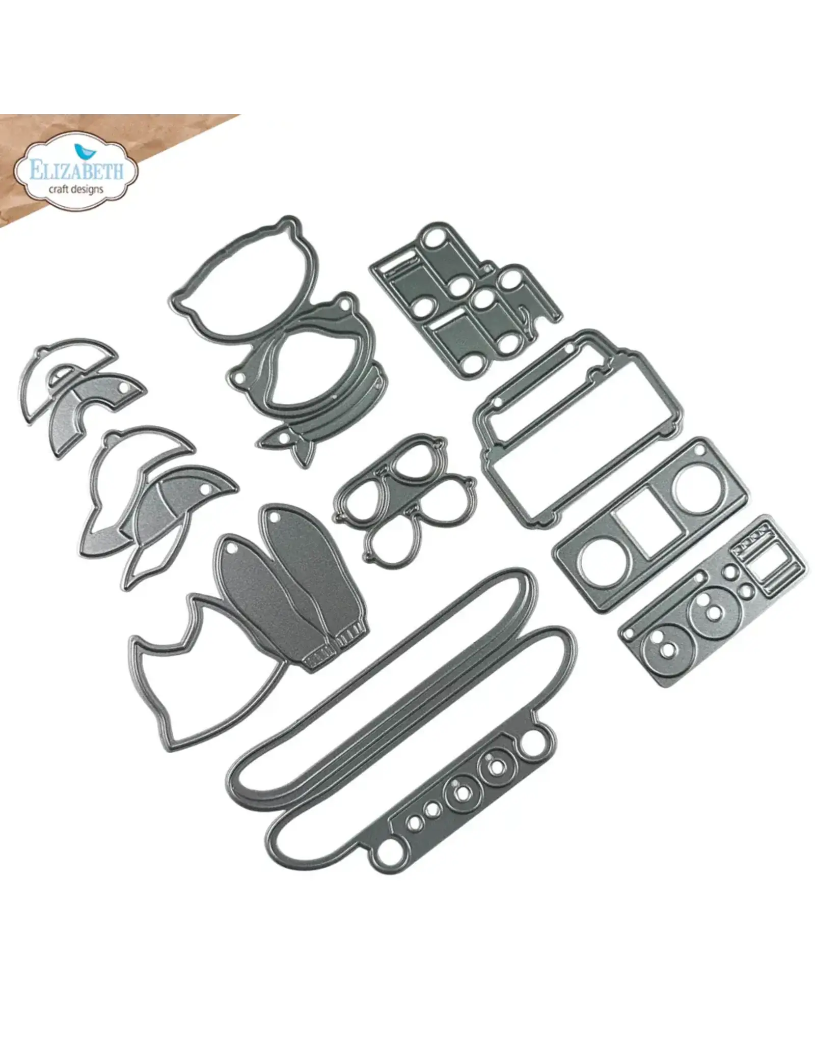 ELIZABETH CRAFT DESIGNS ELIZABETH CRAFT DESIGNS CUTE & WHIMSICAL DOG DAYS SKATEBOARD DIE SET