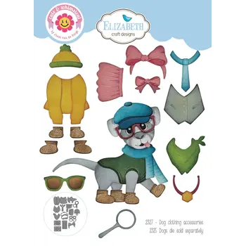 ELIZABETH CRAFT DESIGNS ELIZABETH CRAFT DESIGNS CUTE & WHIMSICAL DOG DAYS DOG CLOTHING ACCESSORIES DIE SET