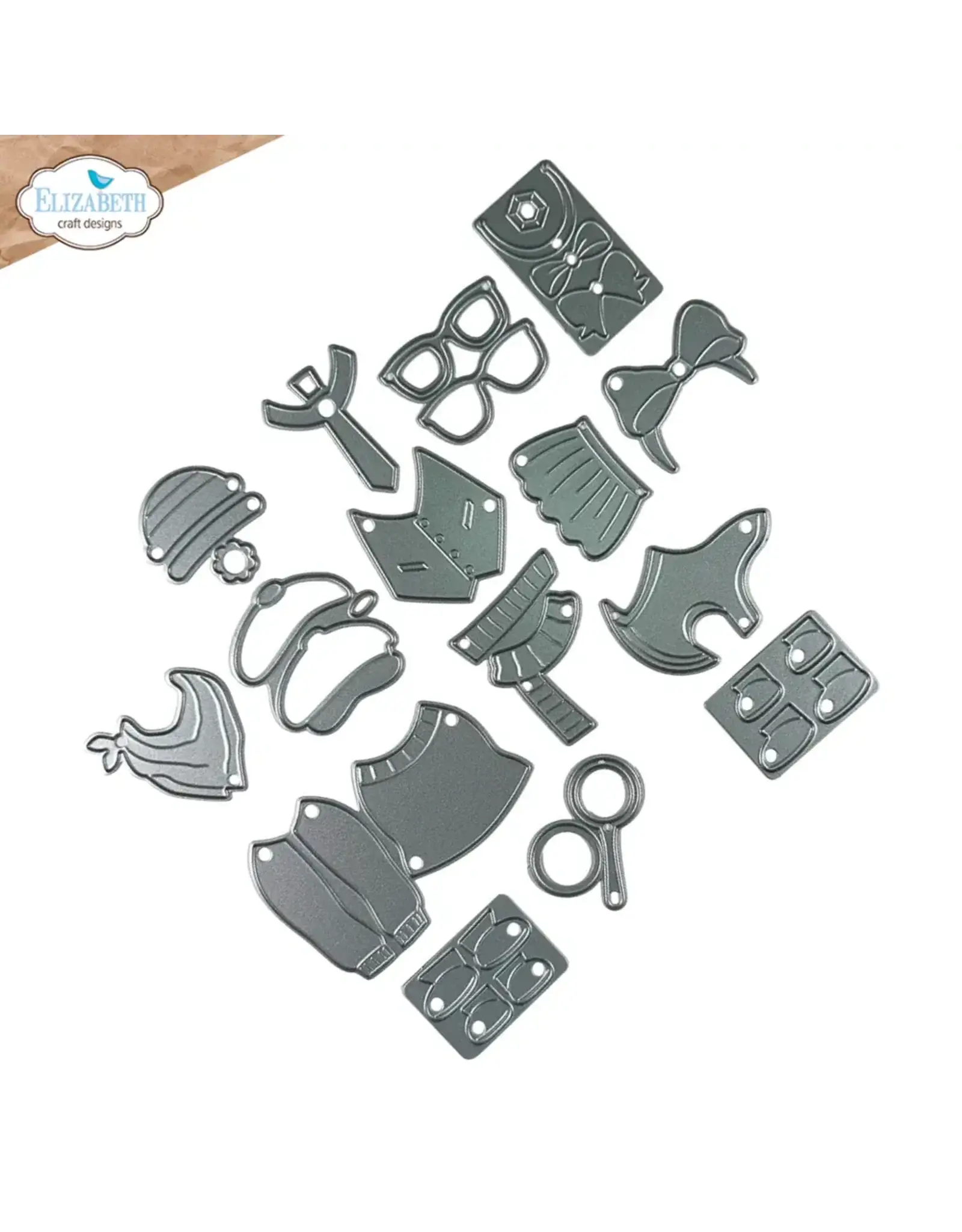 ELIZABETH CRAFT DESIGNS ELIZABETH CRAFT DESIGNS CUTE & WHIMSICAL DOG DAYS DOG CLOTHING ACCESSORIES DIE SET