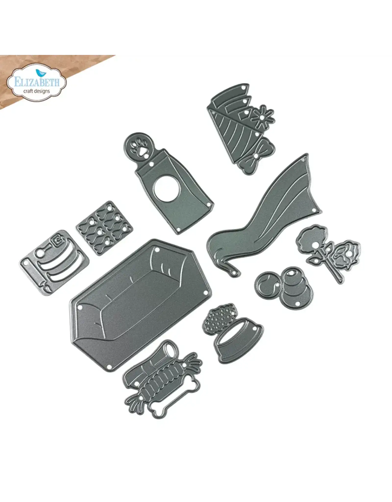 ELIZABETH CRAFT DESIGNS ELIZABETH CRAFT DESIGNS CUTE & WHIMSICAL DOG DAYS DOG ACCESSORIES DIE SET