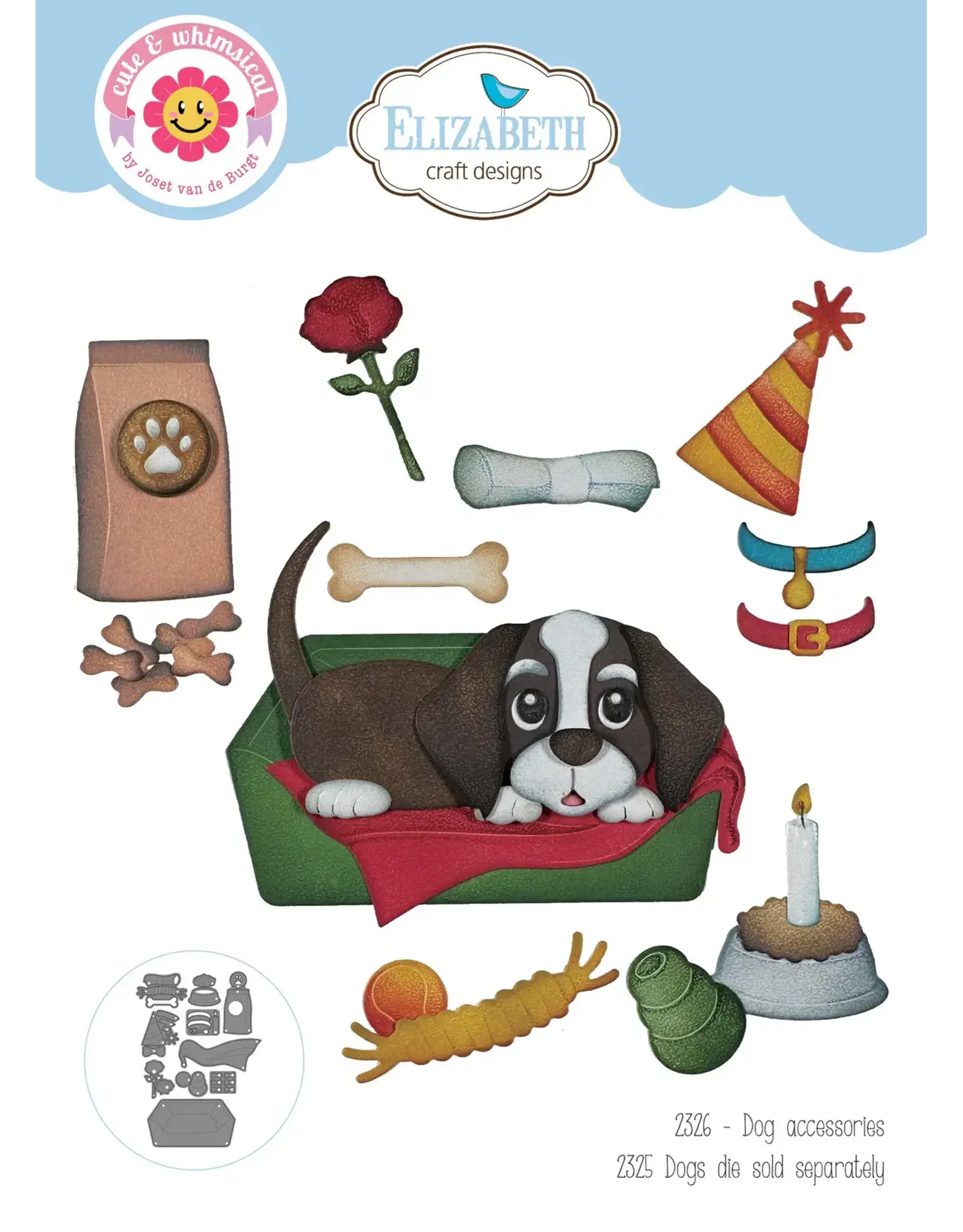 ELIZABETH CRAFT DESIGNS ELIZABETH CRAFT DESIGNS CUTE & WHIMSICAL DOG DAYS DOG ACCESSORIES DIE SET