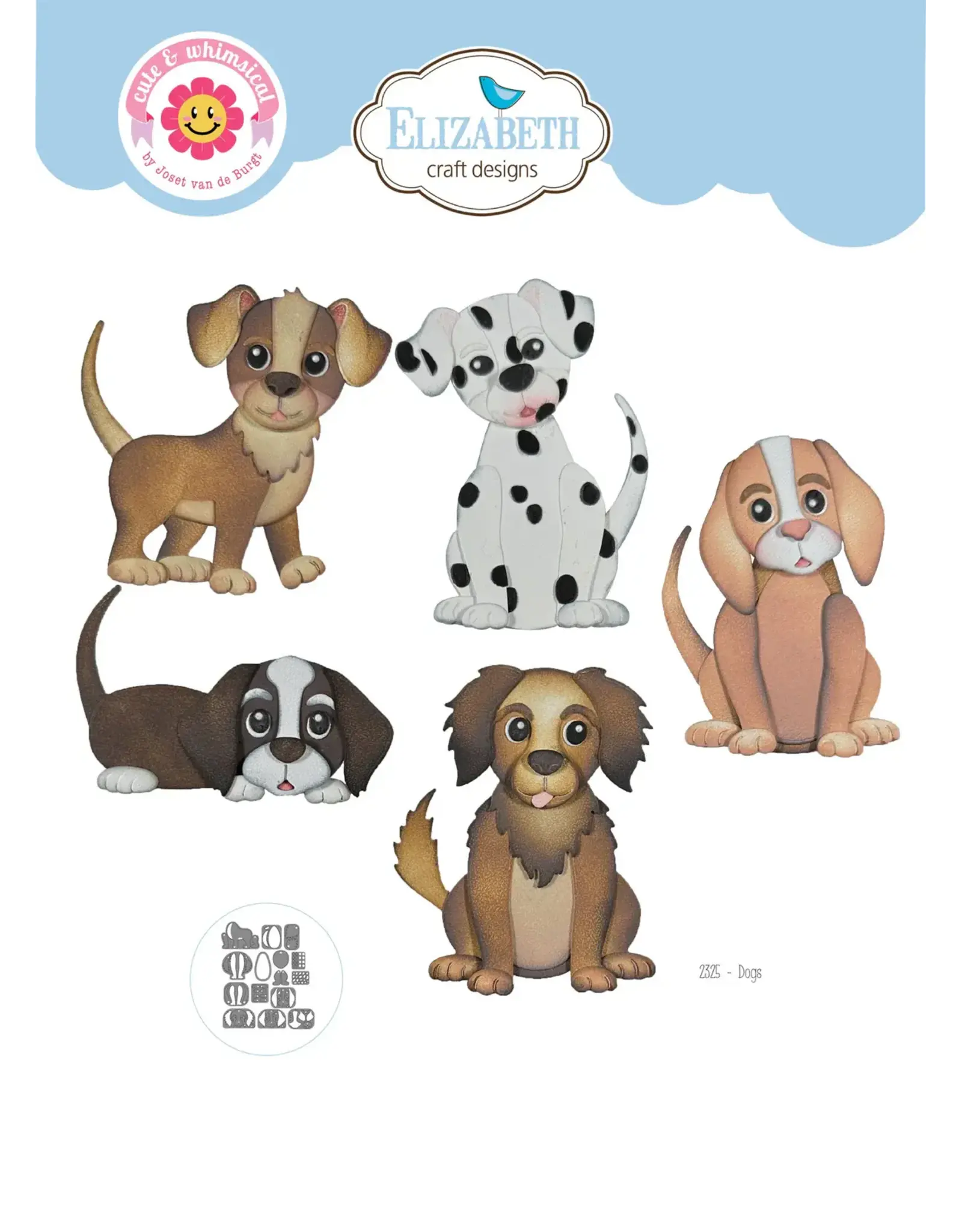 ELIZABETH CRAFT DESIGNS ELIZABETH CRAFT DESIGNS CUTE & WHIMSICAL DOG DAYS DOGS DIE SET