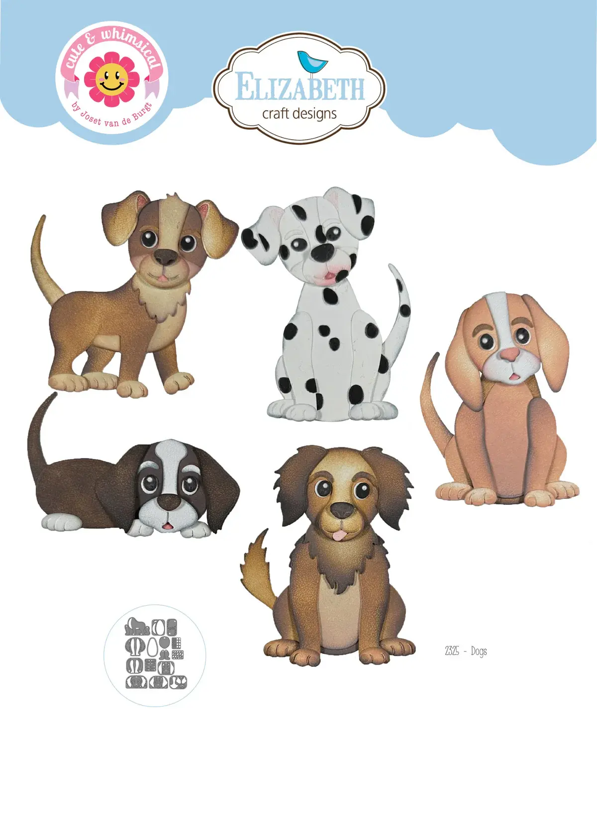 ELIZABETH CRAFT DESIGNS ELIZABETH CRAFT DESIGNS CUTE & WHIMSICAL DOG DAYS DOGS DIE SET