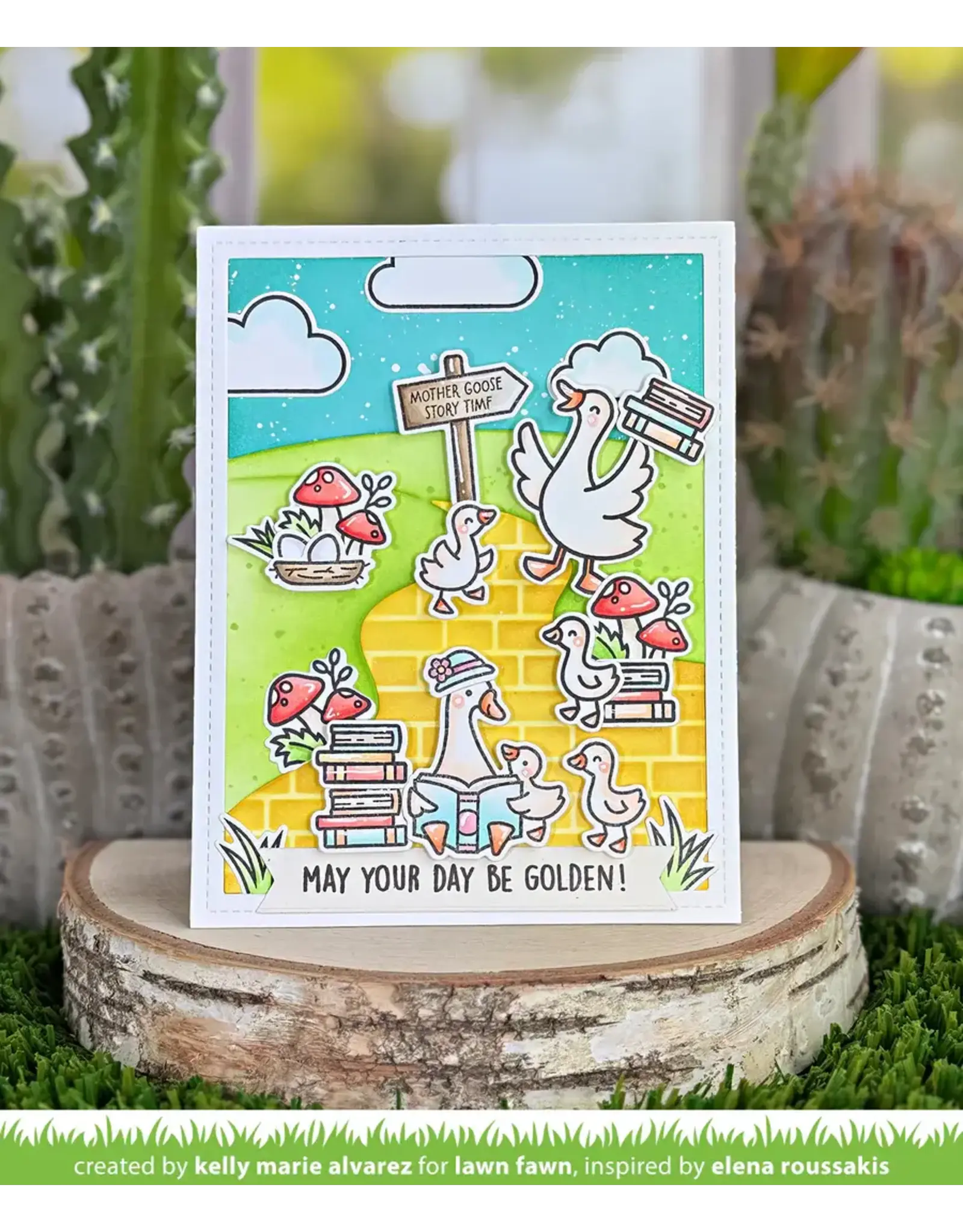 LAWN FAWN LAWN FAWN SILLY GOOSE! CLEAR STAMP & DIE SET
