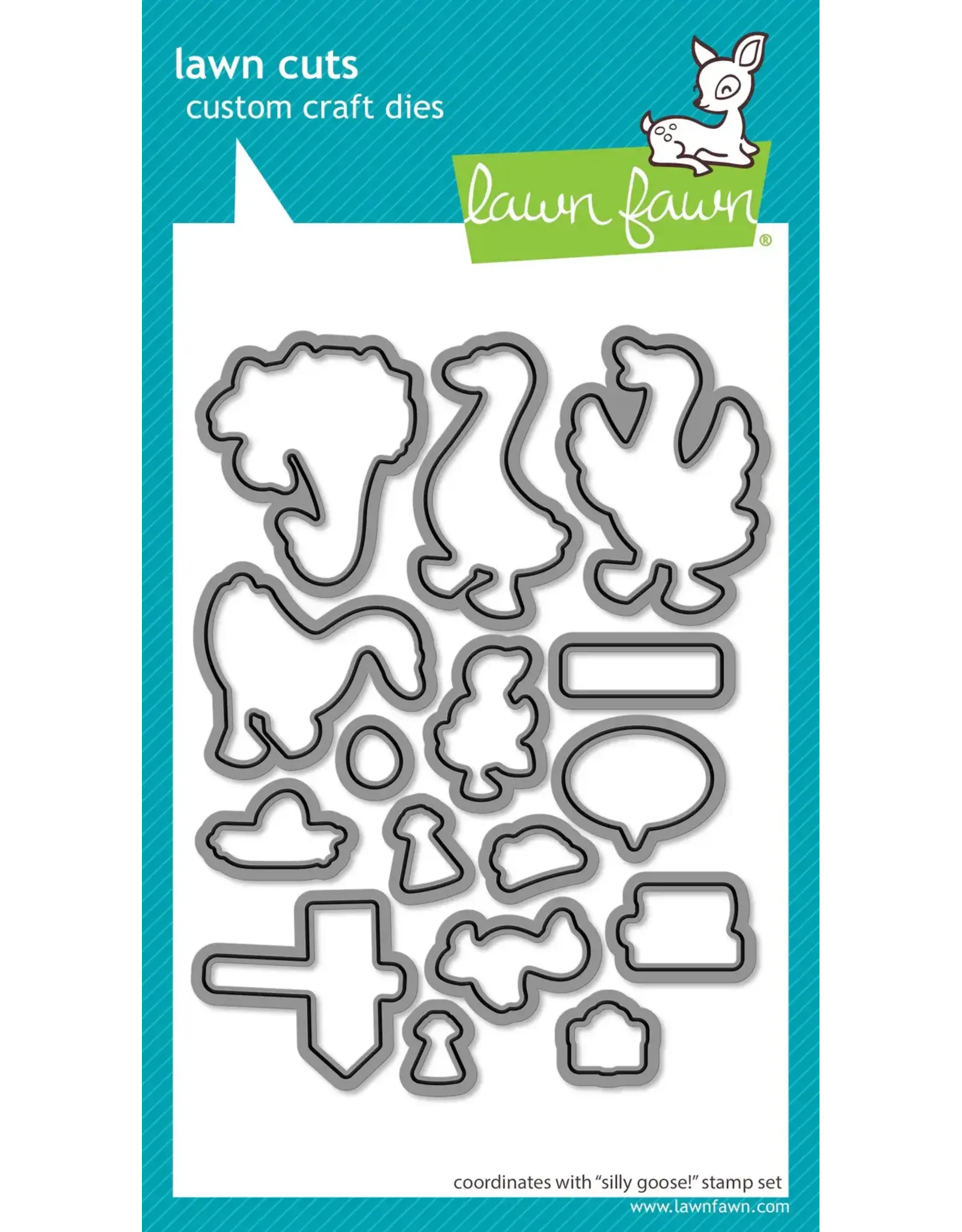 LAWN FAWN LAWN FAWN SILLY GOOSE! CLEAR STAMP & DIE SET