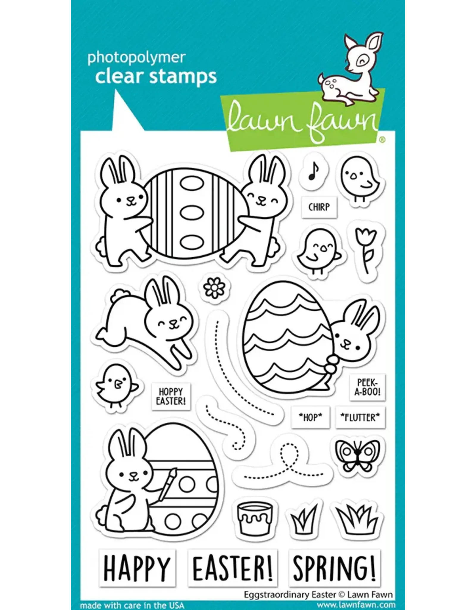 LAWN FAWN LAWN FAWN EGGSTRAORDINARY EASTER CLEAR STAMP & DIE SET