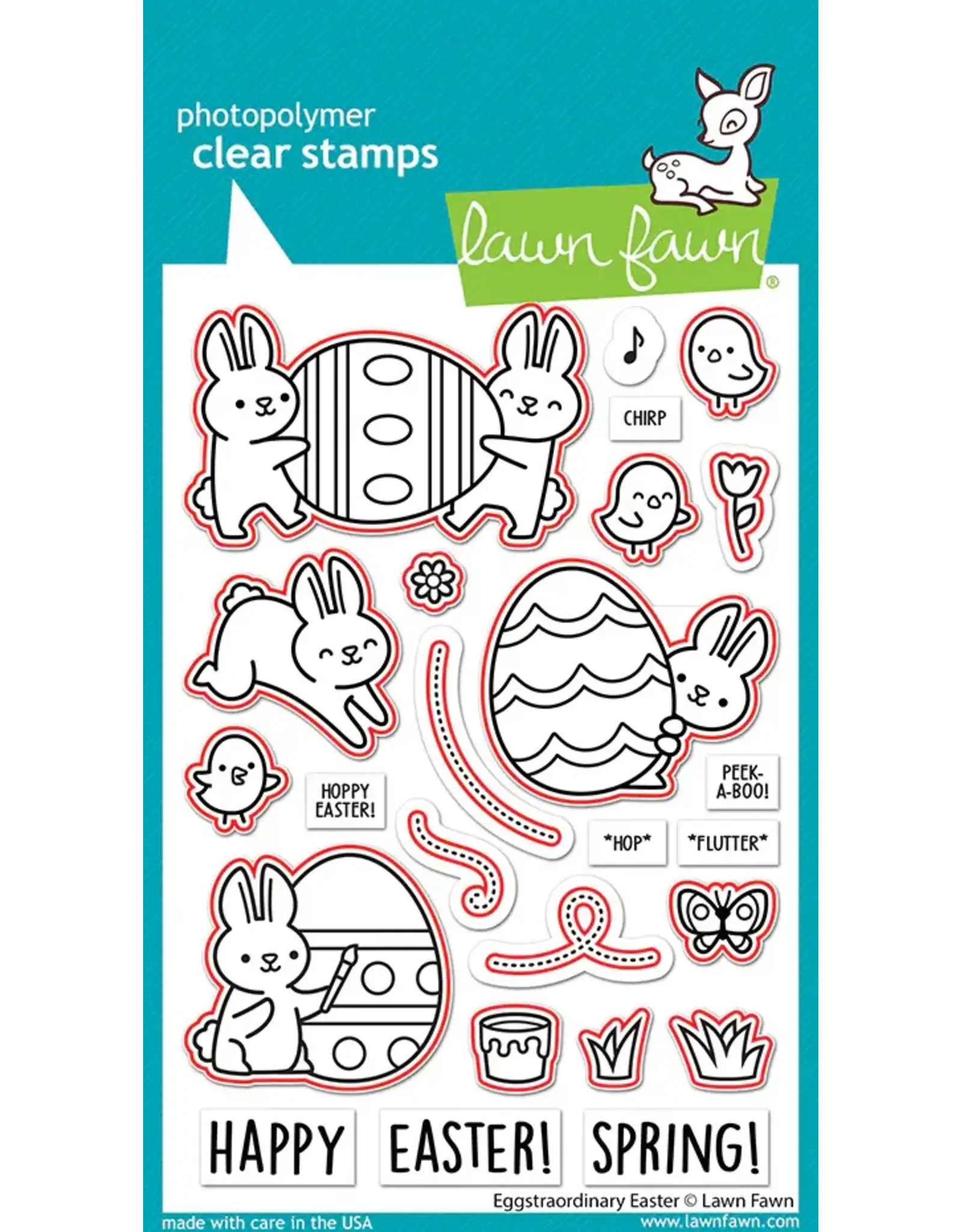 LAWN FAWN LAWN FAWN EGGSTRAORDINARY EASTER CLEAR STAMP & DIE SET