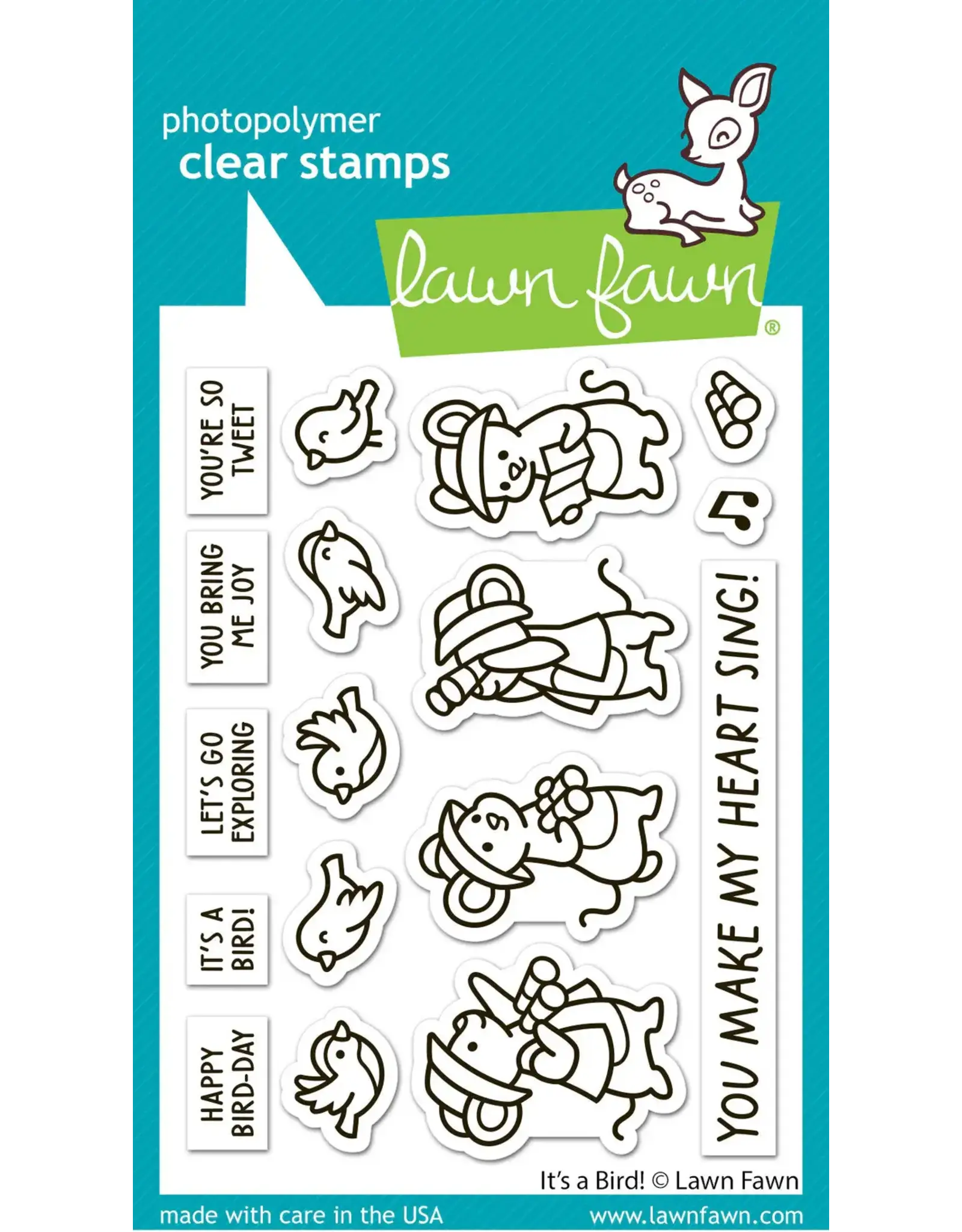 LAWN FAWN LAWN FAWN IT'S A BIRD! CLEAR STAMP SET & DIE SET
