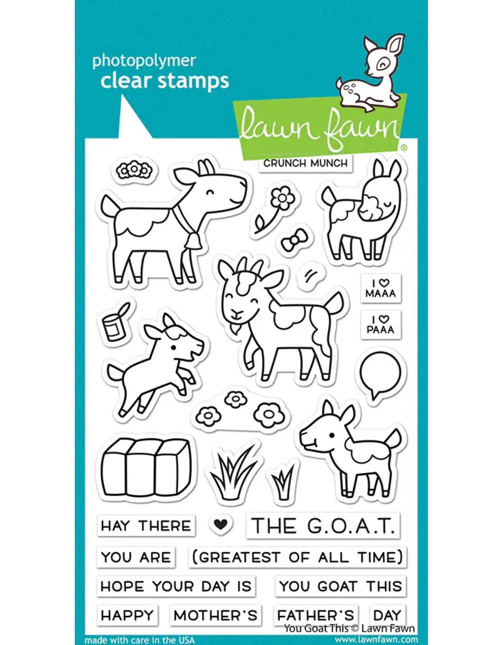 LAWN FAWN LAWN FAWN YOU GOAT THIS CLEAR STAMP & DIE SET