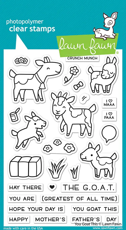 LAWN FAWN LAWN FAWN YOU GOAT THIS CLEAR STAMP & DIE SET