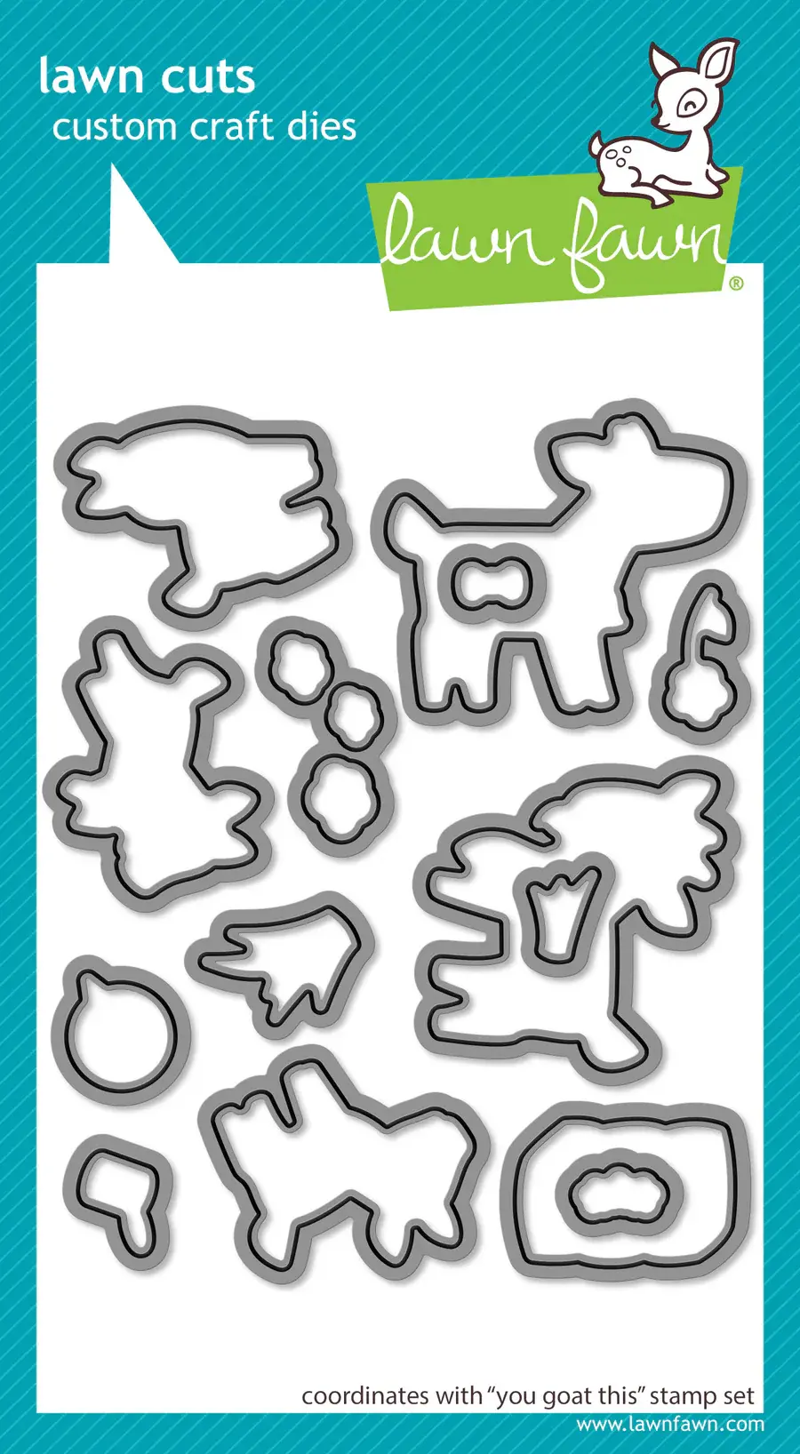 LAWN FAWN LAWN FAWN YOU GOAT THIS CLEAR STAMP & DIE SET