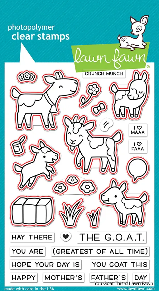 LAWN FAWN LAWN FAWN YOU GOAT THIS CLEAR STAMP & DIE SET