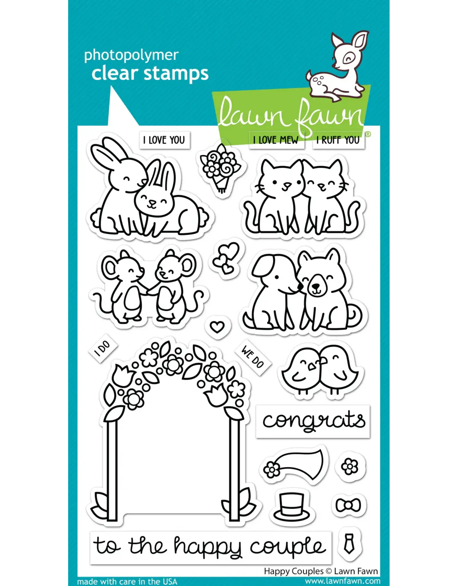 LAWN FAWN LAWN FAWN HAPPY COUPLES CLEAR STAMP & DIE SET