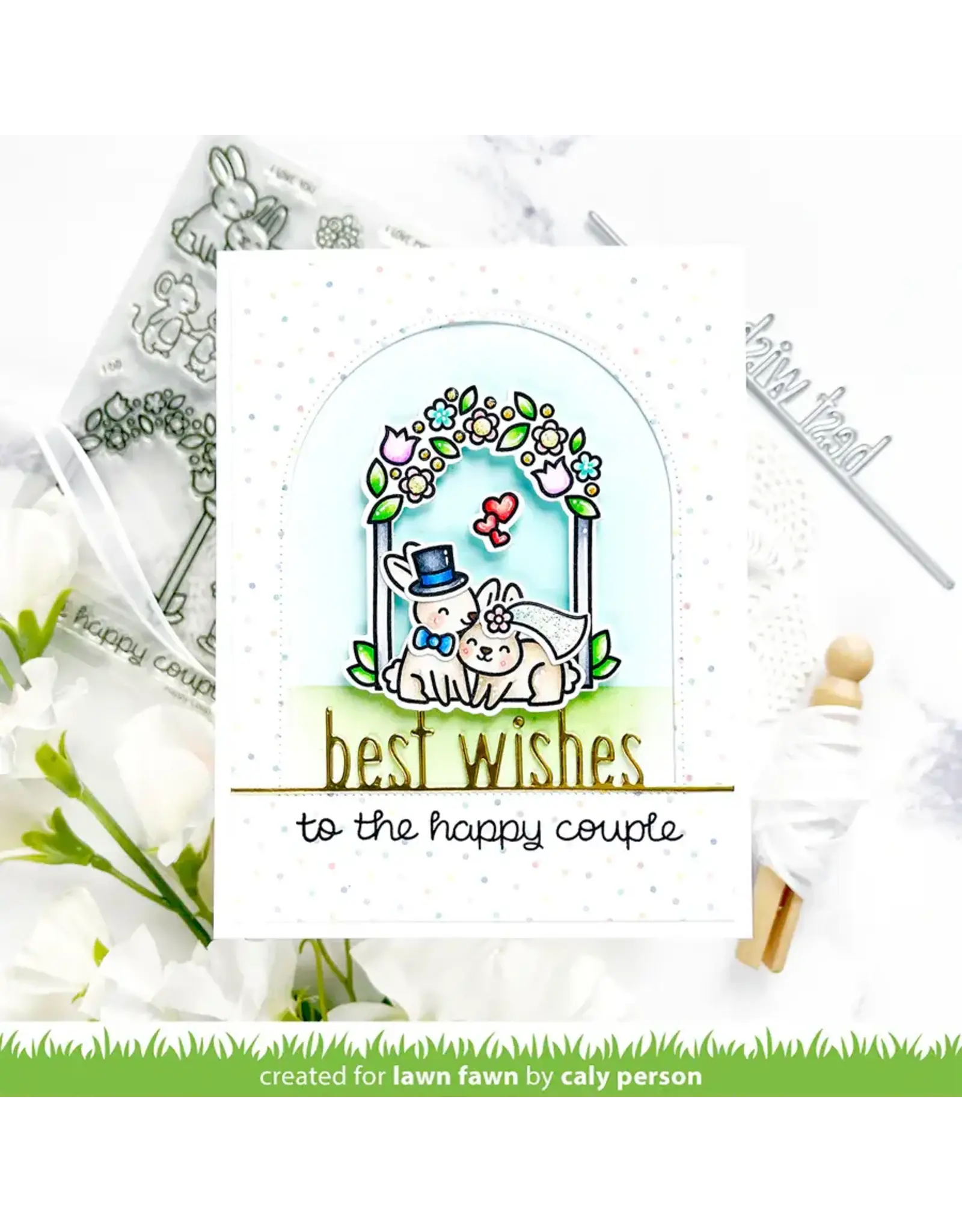LAWN FAWN LAWN FAWN HAPPY COUPLES CLEAR STAMP & DIE SET
