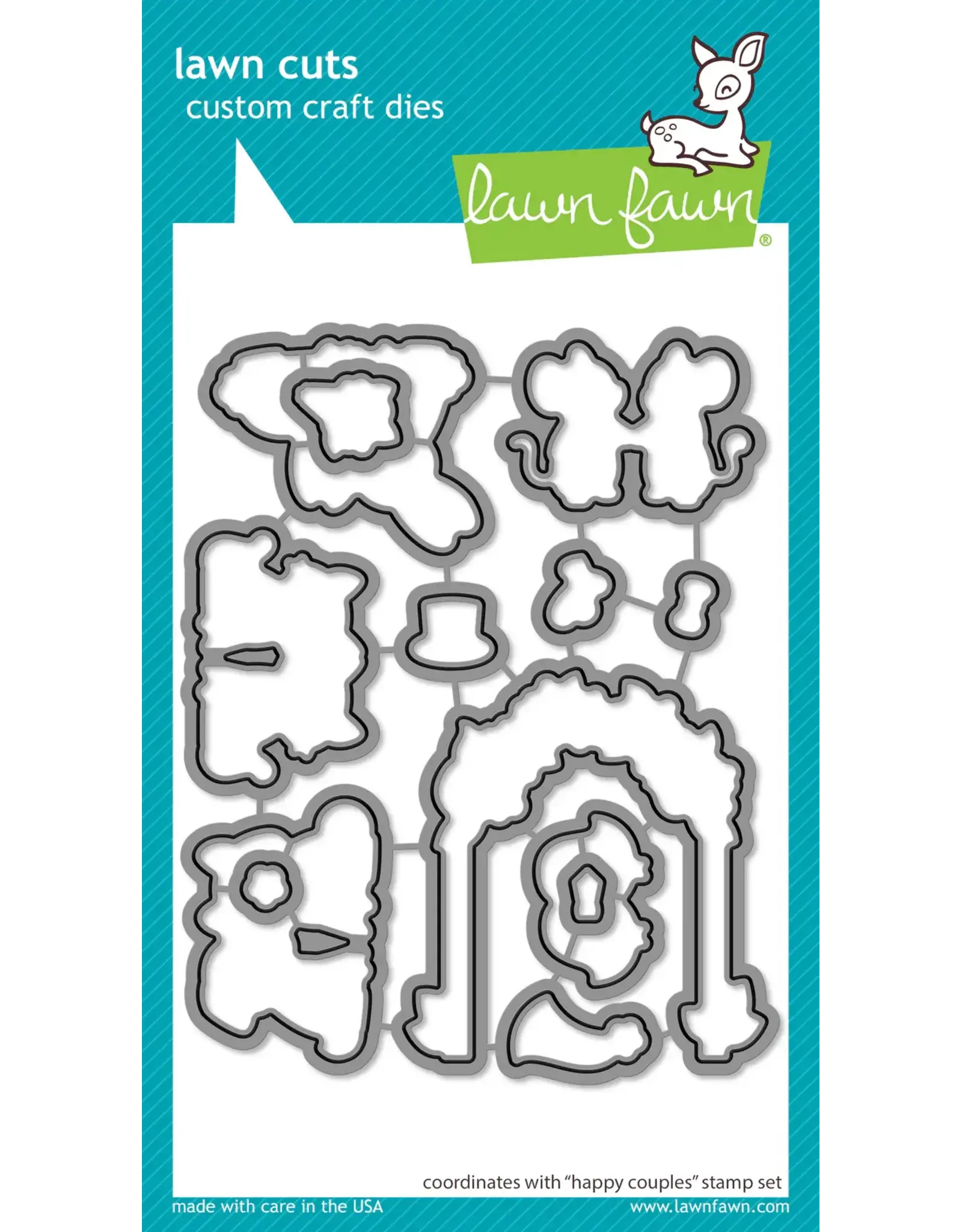 LAWN FAWN LAWN FAWN HAPPY COUPLES CLEAR STAMP & DIE SET