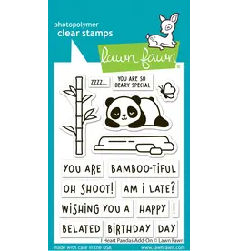 LAWN FAWN LAWN FAWN I HEART PANDAS ADD-ON CLEAR STAMP & DIE SET