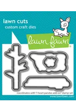 LAWN FAWN LAWN FAWN I HEART PANDAS ADD-ON CLEAR STAMP & DIE SET