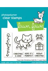 LAWN FAWN LAWN FAWN COZY CATS CHRISTMAS ADD-ON CLEAR STAMP & DIE SET