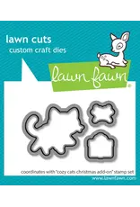 LAWN FAWN LAWN FAWN COZY CATS CHRISTMAS ADD-ON CLEAR STAMP & DIE SET