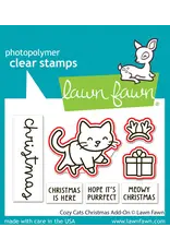 LAWN FAWN LAWN FAWN COZY CATS CHRISTMAS ADD-ON CLEAR STAMP & DIE SET