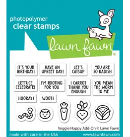 LAWN FAWN LAWN FAWN VEGGIE HAPPY ADD-ON CLEAR STAMP & DIE SET
