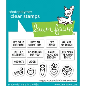 LAWN FAWN LAWN FAWN VEGGIE HAPPY ADD-ON CLEAR STAMP & DIE SET