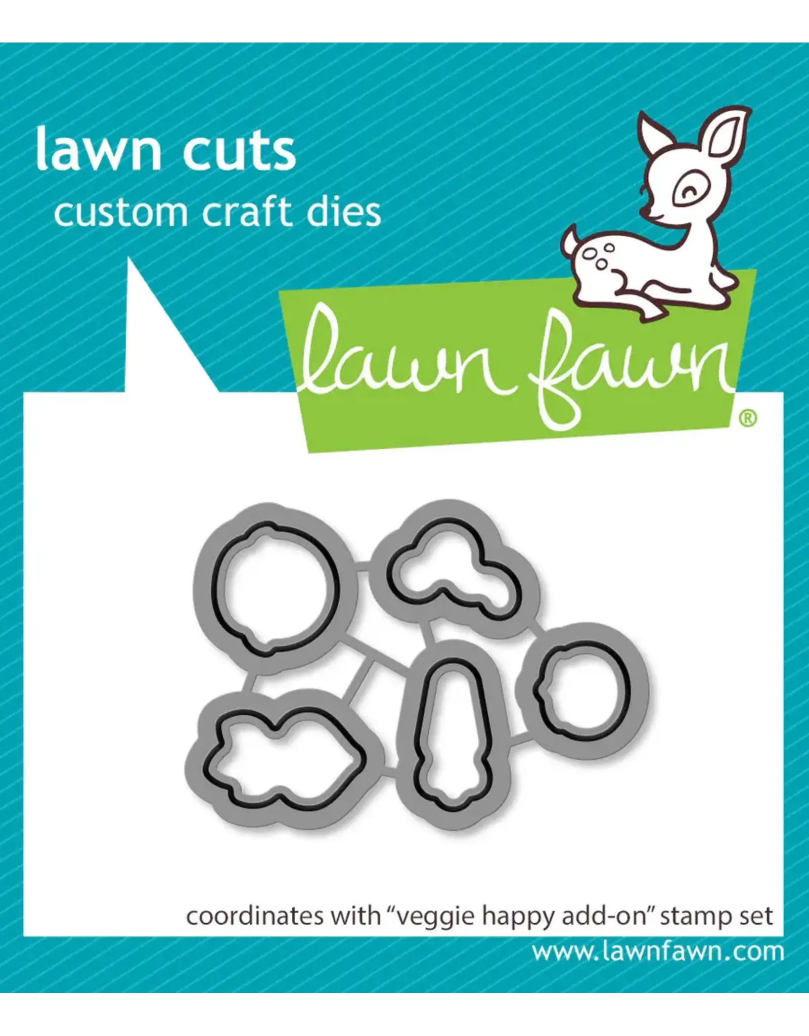 LAWN FAWN LAWN FAWN VEGGIE HAPPY ADD-ON CLEAR STAMP & DIE SET